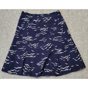 Banana Republic Factory Skirt Womens 6 Navy Blue Circle Skirt Pleated Lined